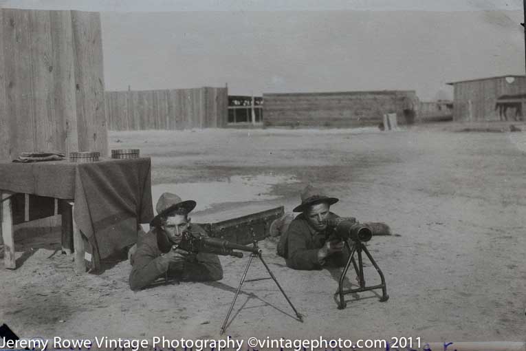 Machine Gun crews along Mexican Border ca 1916