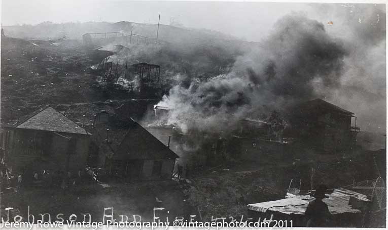 Johnson Addition Fire Bisbee ca 1914