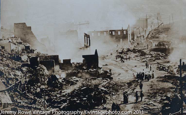 Aftermath Bisbee fire ca 1908