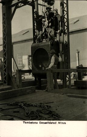 Mine hoist, Tombstone